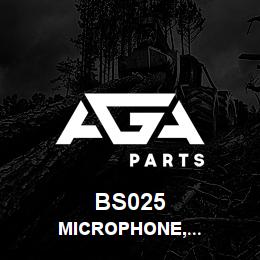 BS025 Tigercat MICROPHONE,OMNIDIRECTIONAL,JENSEN | AGA Parts