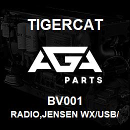 BV001 Tigercat RADIO,JENSEN WX/USB/SXM/APPLE/BLUE TOOTH | AGA Parts