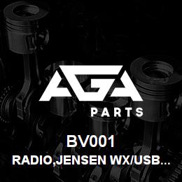 BV001 Tigercat RADIO,JENSEN WX/USB/SXM/APPLE/BLUE TOOTH | AGA Parts