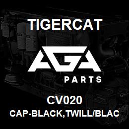 CV020 Tigercat CAP-BLACK,TWILL/BLACK MESH TIGERCAT | AGA Parts