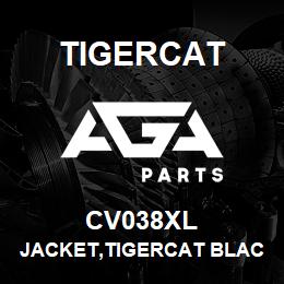 CV038XL Tigercat JACKET,TIGERCAT BLACK USA,SMALL | AGA Parts