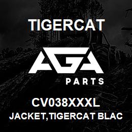 CV038XXXL Tigercat JACKET,TIGERCAT BLACK USA,XX LARGE | AGA Parts