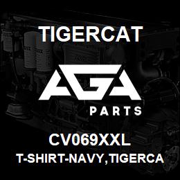 CV069XXL Tigercat T-SHIRT-NAVY,TIGERCAT,EXTRA LARGE | AGA Parts