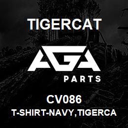 CV086 Tigercat T-SHIRT-NAVY,TIGERCAT,XX LARGE | AGA Parts