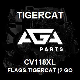 CV118XL Tigercat FLAGS,TIGERCAT (2 GOMMETS HORIZONTAL) | AGA Parts