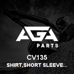 CV135 Tigercat SHIRT,SHORT SLEEVE OXFORD-(POW.BLUE)XLAR | AGA Parts