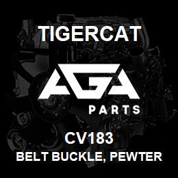 CV183 Tigercat BELT BUCKLE, PEWTER | AGA Parts