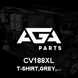 CV188XL Tigercat T-SHIRT,GREY,TIGERCAT,LARGE | AGA Parts