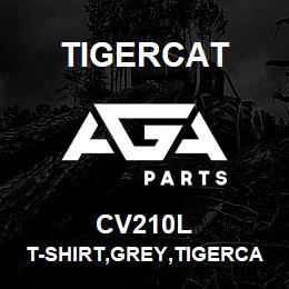 CV210L Tigercat T-SHIRT,GREY,TIGERCAT,XX LARGE | AGA Parts