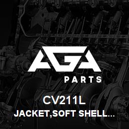 CV211L Tigercat JACKET,SOFT SHELL WATERPROOF,BLACK,XL | AGA Parts
