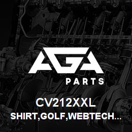 CV212XXL Tigercat SHIRT,GOLF,WEBTECH EASY CARE,BLACK,SMALL | AGA Parts