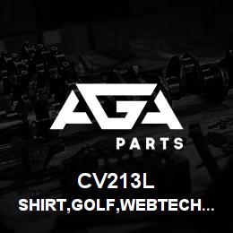 CV213L Tigercat SHIRT,GOLF,WEBTECH EASY CARE,NAVY,XXL | AGA Parts