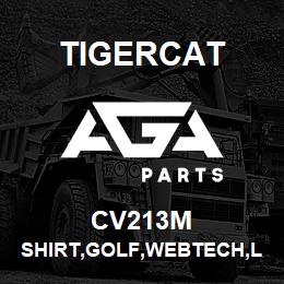 CV213M Tigercat SHIRT,GOLF,WEBTECH,LONG SLEEVE,BLACK,LRG | AGA Parts