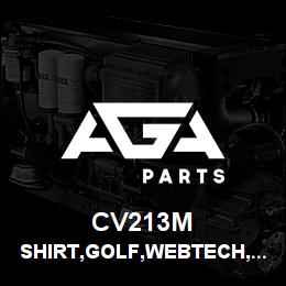 CV213M Tigercat SHIRT,GOLF,WEBTECH,LONG SLEEVE,BLACK,LRG | AGA Parts