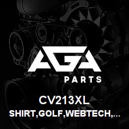 CV213XL Tigercat SHIRT,GOLF,WEBTECH,LONG SLEEVE,BLACK,MED | AGA Parts