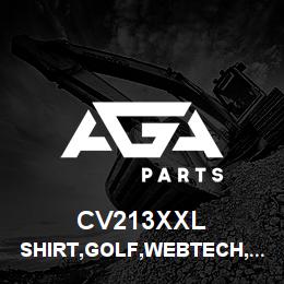CV213XXL Tigercat SHIRT,GOLF,WEBTECH,LONG SLEEVE,BLACK,XL | AGA Parts