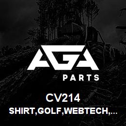 CV214 Tigercat SHIRT,GOLF,WEBTECH,LONG SLEEVE,BLACK,XXL | AGA Parts