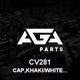 CV281 Tigercat CAP,KHAKI/WHITE MESH BACK | AGA Parts