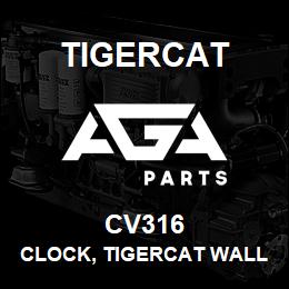 CV316 Tigercat CLOCK, TIGERCAT WALL 13 SILVER FRAME | AGA Parts