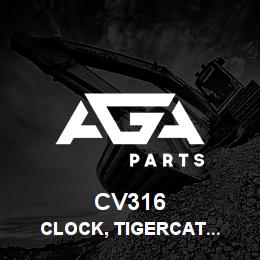 CV316 Tigercat CLOCK, TIGERCAT WALL 13 SILVER FRAME | AGA Parts