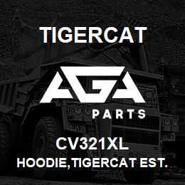 CV321XL Tigercat HOODIE,TIGERCAT EST.1992,CHAR.GREY,MED. | AGA Parts