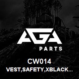CW014 Tigercat VEST,SAFETY,XBLACK MESH,ONE SIZE FITS ALL | AGA Parts