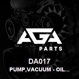 DA017 Tigercat PUMP,VACUUM - OIL SAMPLE | AGA Parts