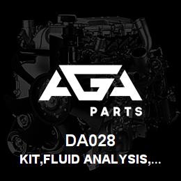 DA028 Tigercat KIT,FLUID ANALYSIS,FRENCH SAMPLE CARD | AGA Parts