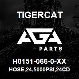 H0151-066-0-XX Tigercat HOSE,24,5000PSI,24CD62(STR)-24CD62(45M) | AGA Parts