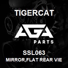 SSL063 Tigercat MIRROR,FLAT REAR VIEW, 7'' X 16'' BLK HS | AGA Parts