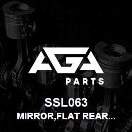 SSL063 Tigercat MIRROR,FLAT REAR VIEW, 7'' X 16'' BLK HS | AGA Parts