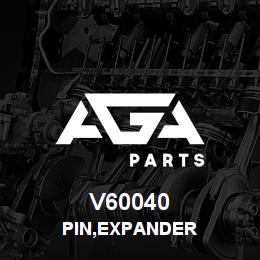 V60040 Tigercat PIN,EXPANDER | AGA Parts