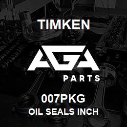 007PKG Timken OIL SEALS INCH | AGA Parts