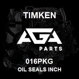 016PKG Timken OIL SEALS INCH | AGA Parts