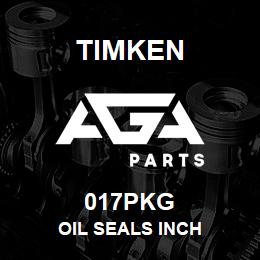 017PKG Timken OIL SEALS INCH | AGA Parts