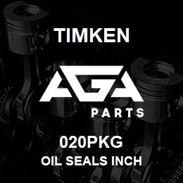 020PKG Timken OIL SEALS INCH | AGA Parts