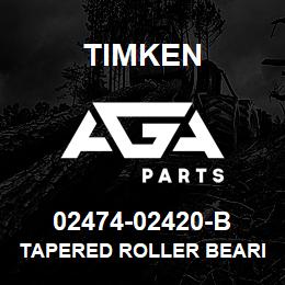 02474-02420-B Timken TAPERED ROLLER BEARINGS - TSF (TAPERED SINGLE WITH FLANGE) IMPERIAL | AGA Parts