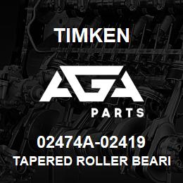 02474A-02419 Timken TAPERED ROLLER BEARINGS - TS (TAPERED SINGLE) IMPERIAL | AGA Parts
