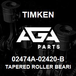 02474A-02420-B Timken TAPERED ROLLER BEARINGS - TSF (TAPERED SINGLE WITH FLANGE) IMPERIAL | AGA Parts