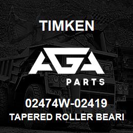 02474W-02419 Timken TAPERED ROLLER BEARINGS - TS (TAPERED SINGLE) IMPERIAL | AGA Parts