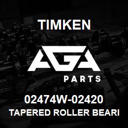 02474W-02420 Timken TAPERED ROLLER BEARINGS - TS (TAPERED SINGLE) IMPERIAL | AGA Parts
