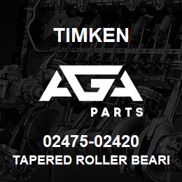 02475-02420 Timken TAPERED ROLLER BEARINGS - TS (TAPERED SINGLE) IMPERIAL | AGA Parts