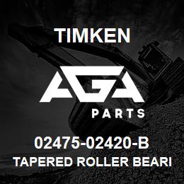02475-02420-B Timken TAPERED ROLLER BEARINGS - TSF (TAPERED SINGLE WITH FLANGE) IMPERIAL | AGA Parts