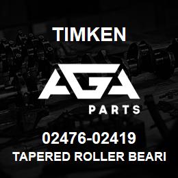 02476-02419 Timken TAPERED ROLLER BEARINGS - TS (TAPERED SINGLE) IMPERIAL | AGA Parts