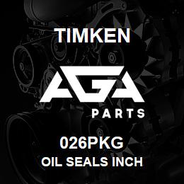 026PKG Timken OIL SEALS INCH | AGA Parts