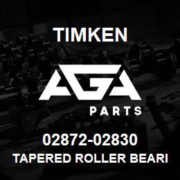 02872-02830 Timken TAPERED ROLLER BEARINGS - TS (TAPERED SINGLE) IMPERIAL | AGA Parts