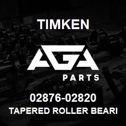 02876-02820 Timken TAPERED ROLLER BEARINGS - TS (TAPERED SINGLE) IMPERIAL | AGA Parts