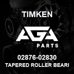 02876-02830 Timken TAPERED ROLLER BEARINGS - TS (TAPERED SINGLE) IMPERIAL | AGA Parts