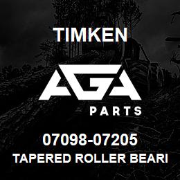 07098-07205 Timken TAPERED ROLLER BEARINGS - TS (TAPERED SINGLE) IMPERIAL | AGA Parts