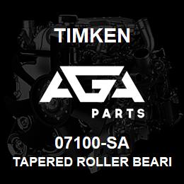 07100-SA Timken TAPERED ROLLER BEARINGS - SINGLE CONES - IMPERIAL | AGA Parts
